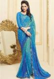 Vishal Blue Printed Saree women