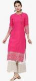 Vishudh Pink Printed Kurta women