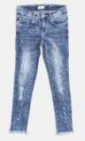 Vitamins Blue Regular Fit Mid Rise Highly Distressed Jeans Girls