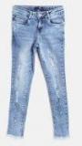 Vitamins Blue Regular Fit Mid Rise Mildly Distressed Jeans Girls