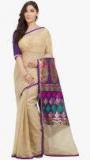 Viva N Diva Beige Woven Design Saree Women