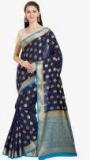 Viva N Diva Navy Blue Printed Saree Women