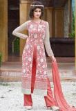 Viva N Diva Pink Embroidered Dress Material Women