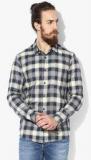 Voi Multicoloured Checked Slim Fit Casual Shirt Men