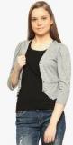 Vvoguish Grey Solid Shrug Women