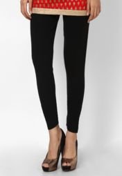 W Acrylic Black Solid Legging women