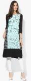 W Aqua Blue Printed Kurta women