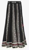 W Black Printed Flared Skirt Women