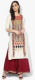 W Cream Printed Kurta women