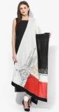 W Off White Printed Dupatta Women