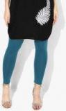 W Teal Solid Leggings Women