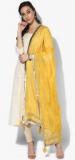 W Yellow Solid Dupatta women