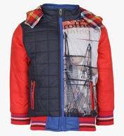 Waves Navy Blue Winter Jacket boys