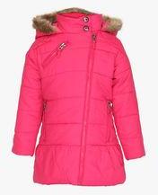 Waves Pink Winter Jackets Girls