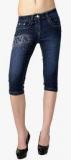 Westwood Blue Embellished Capri Women