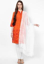 White Solid Dupatta