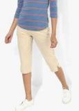 Wildcraft Beige Solid Capri Women