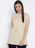 Wills Lifestyle Beige Solid Tunic women