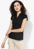 Wills Lifestyle Black Solid Shirt Women