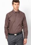 Wills Lifestyle Brown Formal Shirts Men