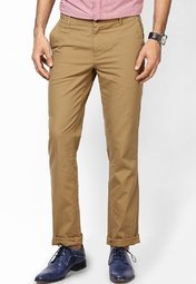 Wills Lifestyle Khaki Casual Trouser Men