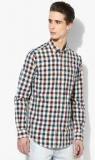 Wills Lifestyle Multicoloured Checked Slim Fit Casual Shirt Men