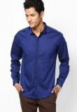 Wills Lifestyle Navy Blue Casual Shirt Men