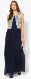 Wills Lifestyle Navy Blue Printed Maxi Dress Women