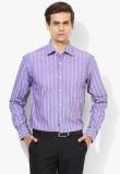 Wills Lifestyle Purple Slim Fit Formal Shirt men