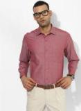 Wills Lifestyle Red Solid Regular Fit Formal Shirt Men