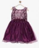 Winakki Purple Embellished Party Dress girls