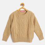 Wingsfield Beige Cable Knit Sweater Girls