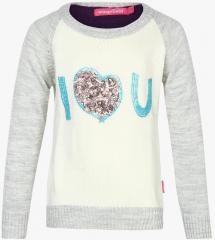 Wingsfield Grey Colourblocked Sweater girls