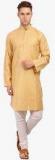 Wintage Beige Solid Kurta Pyjama Men