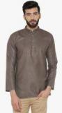 Wintage Brown Solid Straight Kurta Men