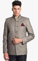 Wintage Solid Grey Blazer Men