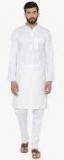 Wintage White Solid Kurta Pyjama Men