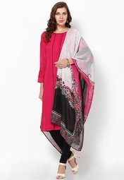 Wishful By W Printed Black Dupatta Women