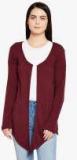 Wisstler Burgundy Solid Shrug Women