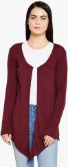 Wisstler Burgundy Solid Shrug women