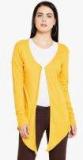 Wisstler Mustard Solid Shrug Women