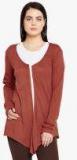 Wisstler Rust Self Design Shrug Women