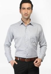 Wizman Checked Grey Formal Shirt Men