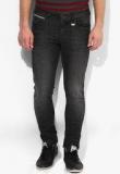 Wrangler Black Mid Rise Skinny Fit Jeans Men