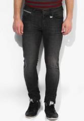 Wrangler Black Mid Rise Skinny Fit Jeans men