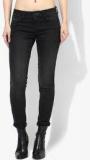 Wrangler Black Mid Rise Skinny Jeans Women