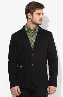 Wrangler Black Solid Blazer men