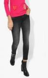 Wrangler Black Washed Mid Rise Regular Jeans women