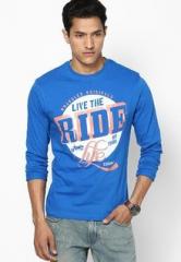 Wrangler Blue Crew Neck T Shirt men