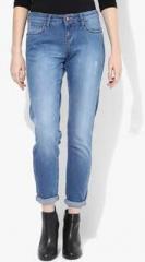 Wrangler Blue Mid Rise Skinny Jeans women